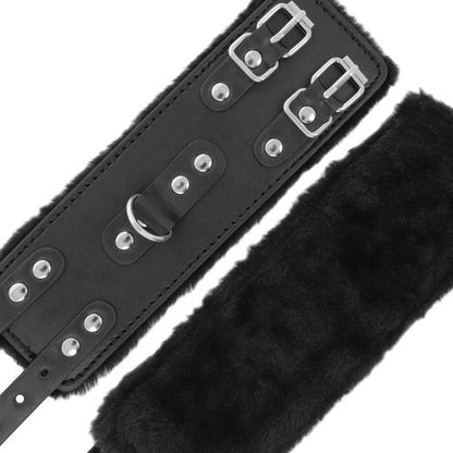 Darkness Esposas BDSM de Cuero Ajustables con Forro Interior