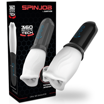 Jamyjob Spinjob Masturbador Masculino con Rotación 360° Recargable