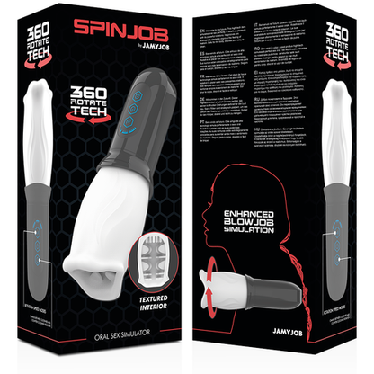 Jamyjob Spinjob Masturbador Masculino con Rotación 360° Recargable