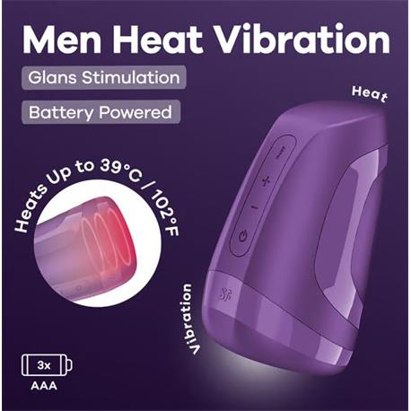 SATISFYER Men Heat Vibration masturbador masculino con calor y vibración