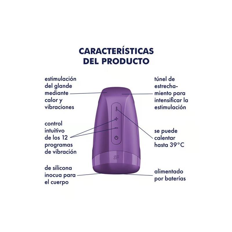 SATISFYER Men Heat Vibration masturbador masculino con calor y vibración