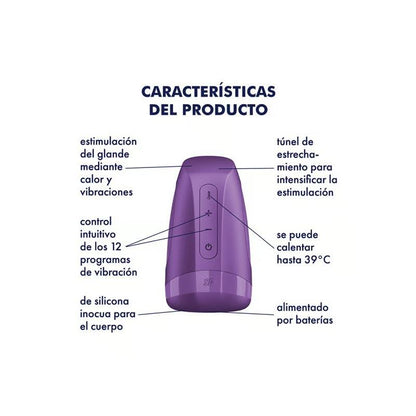 SATISFYER Men Heat Vibration masturbador masculino con calor y vibración
