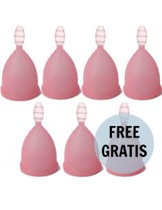 NINA KIKÍ | Copa Menstrual Talla L Rosa 6 + 1 Gratis