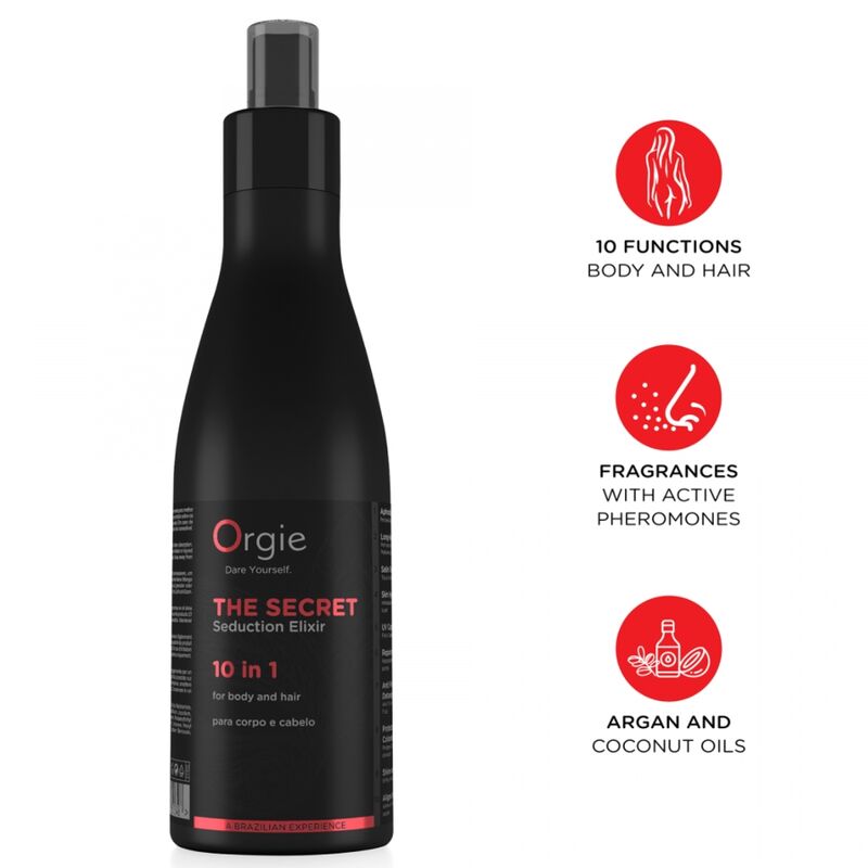 ORGIE The Secret Seduction Elixir 10 en 1, loción para cuerpo y cabello, 200 ml