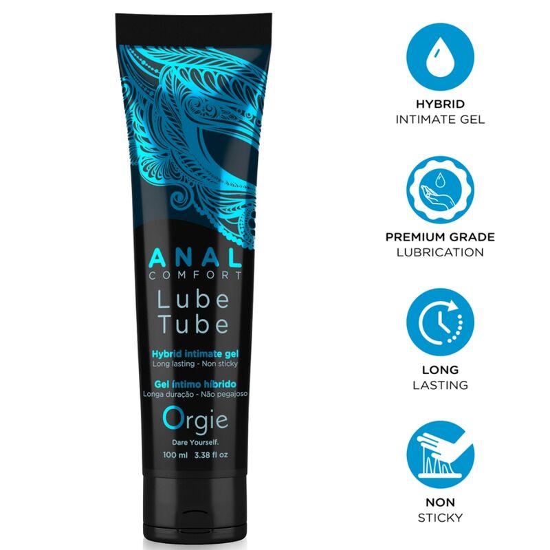 ORGIE - Lube Tube Anal Comfort Gel íNtimo Híbrido para Sexo Anal 100 ml