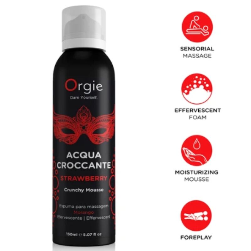 ORGIE - Acqua Croccante Espuma Crujiente Fresa para Masaje 150 ml