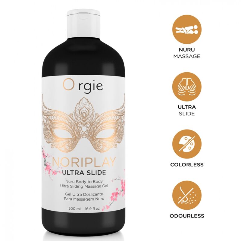 ORGIE - Noriplay Ultra Slide Gel Nuru para Masaje Cuerpo a Cuerpo 500 ml