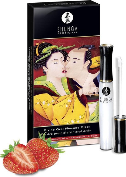 SHUNGA Divine Oral Pleasure Gloss | Gloss Labial Fresa & Cava