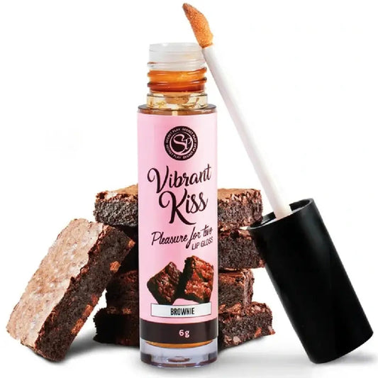 SECRETPLAY Vibrant Kiss | Lip Gloss Comestible Sabor Brownie