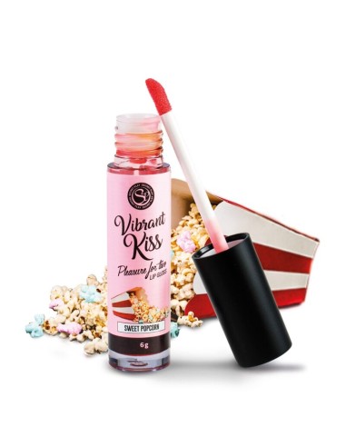 SECRETPLAY Vibrant Kiss | Lip Gloss Comestible Sabor Palomitas Dulces